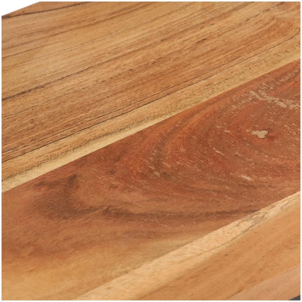 Tavolini Laterali 2 Pz 31,5x24,5x64,5 Cm Massello D'acacia - Foto 8