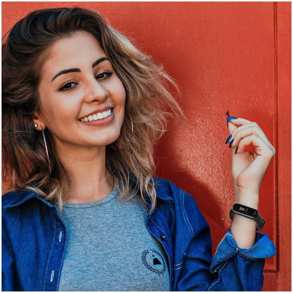 Bracciale Per Orologio Xiaomi Mi Band 3/4 In Silicone Nero - Foto 2