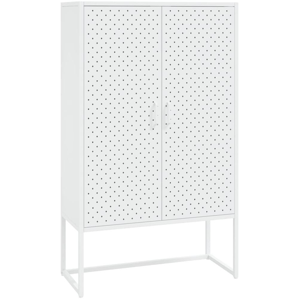 Credenza Alta Bianca 80x35x135 Cm In Acciaio - Foto 2