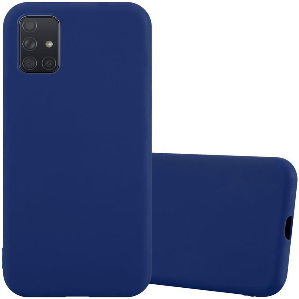 Custodia Compatibile Con Samsung Galaxy A71 In Candy Blu Scuro - Coperchio Protettivo In Silicone Tpu Flessibile - Foto 1