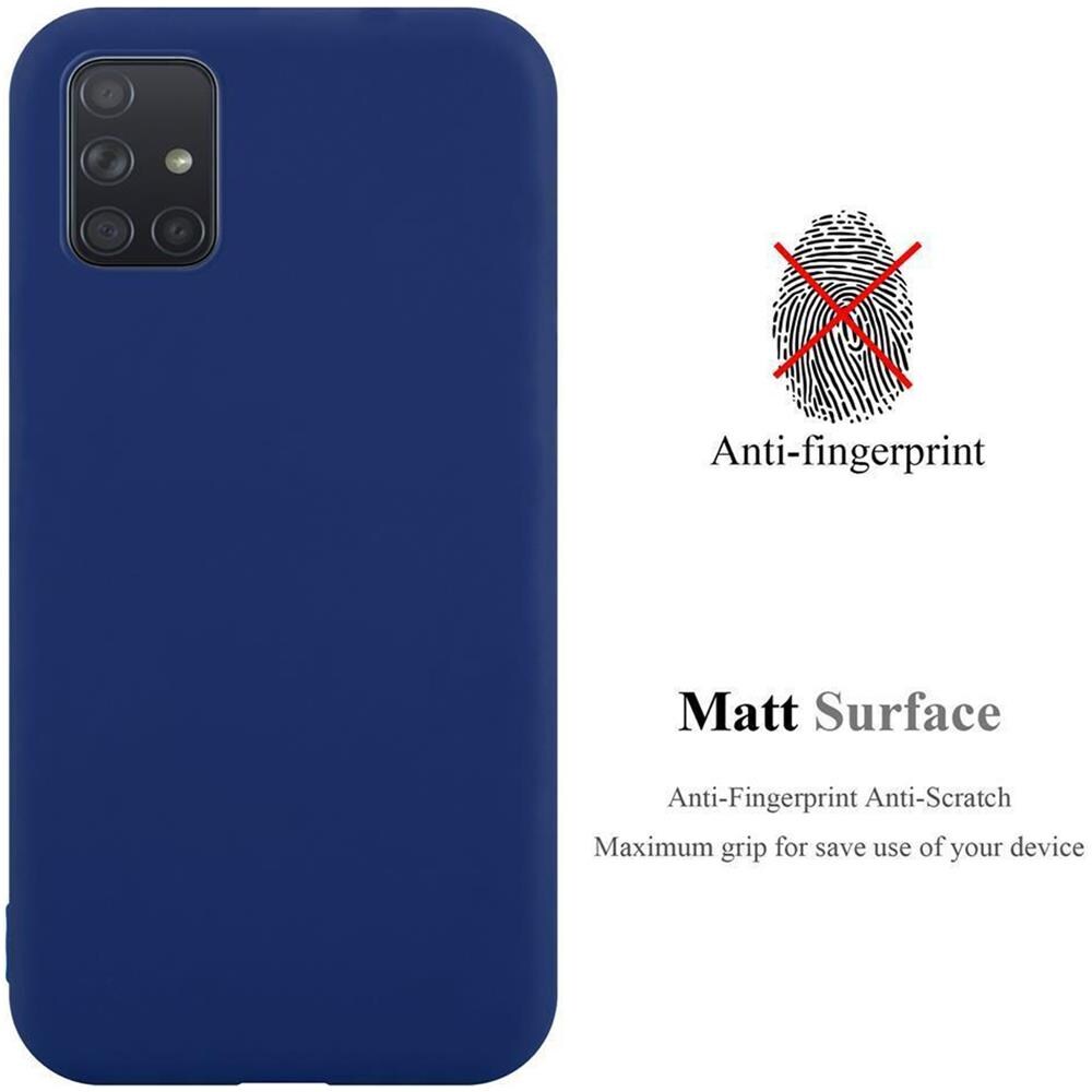 Custodia Compatibile Con Samsung Galaxy A71 In Candy Blu Scuro - Coperchio Protettivo In Silicone Tpu Flessibile - Foto 2