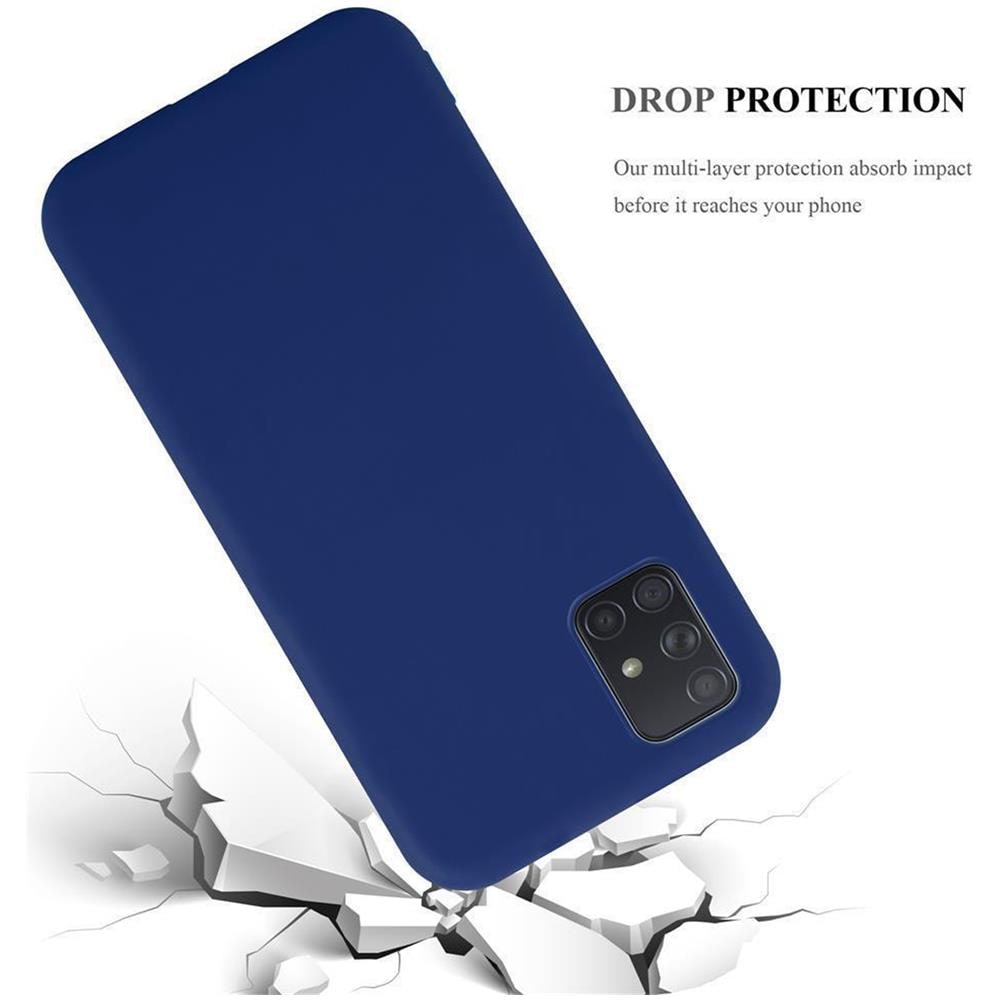 Custodia Compatibile Con Samsung Galaxy A71 In Candy Blu Scuro - Coperchio Protettivo In Silicone Tpu Flessibile - Foto 8