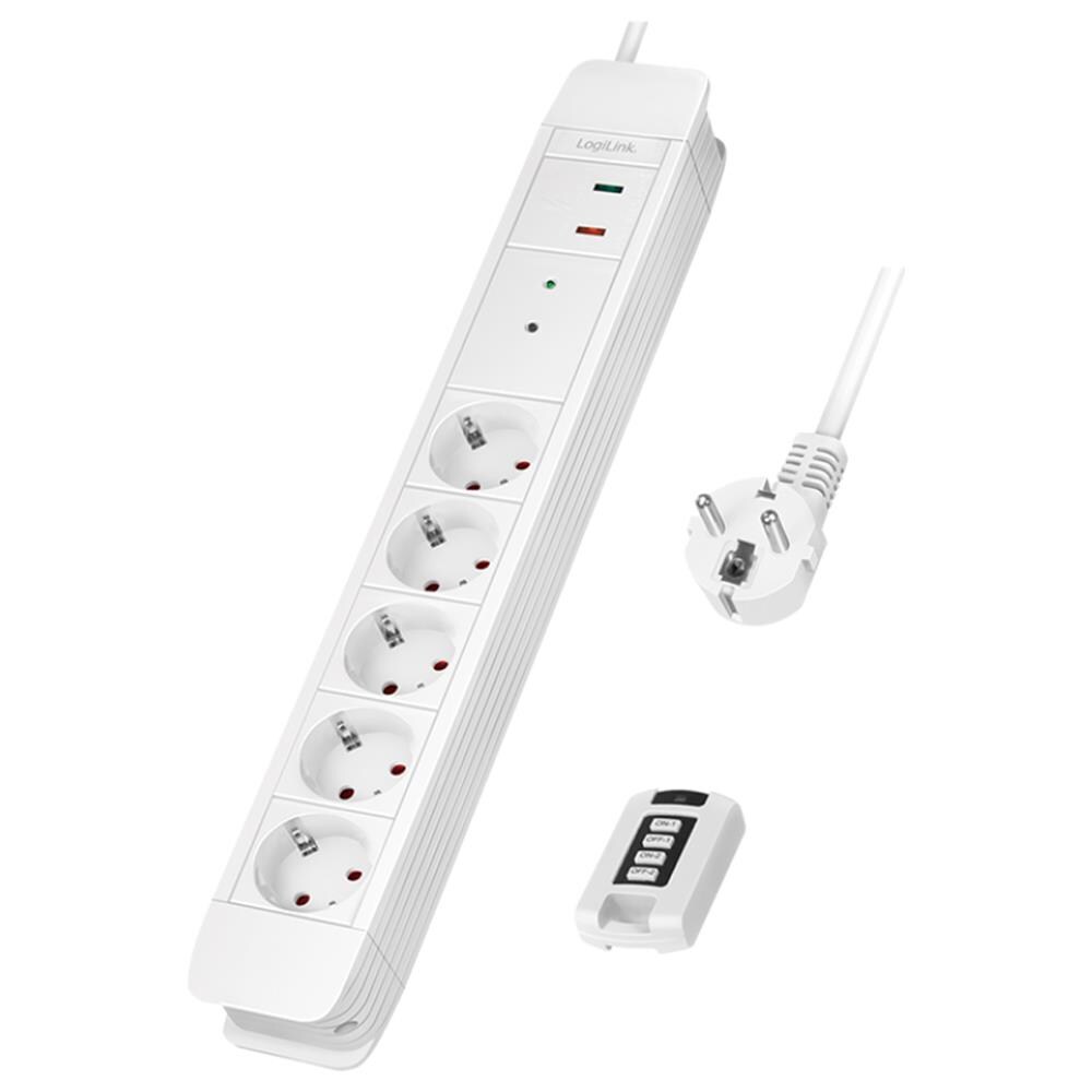 Multipresa 5 Posti 5xcee 7/3 Con Telecomando Per 2 Bianco - Foto 1