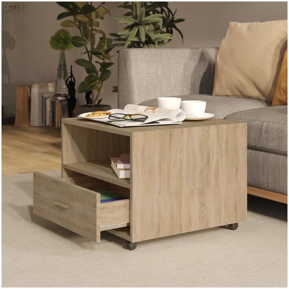 Tavolino Da Salotto Rovere Sonoma 55x55x40 Cm Legno Multistrato - Foto 2