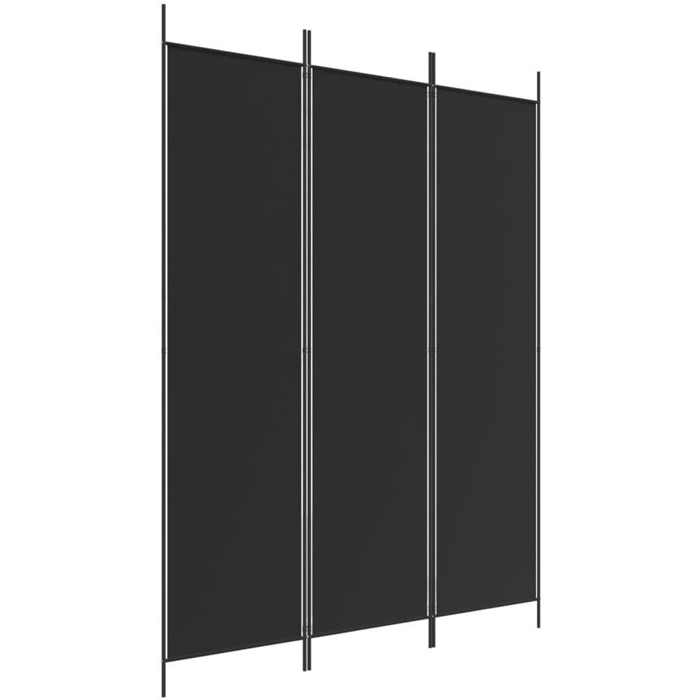 Divisorio a 3 Pannelli Nero 150x200 cm in Tessuto - Foto 2