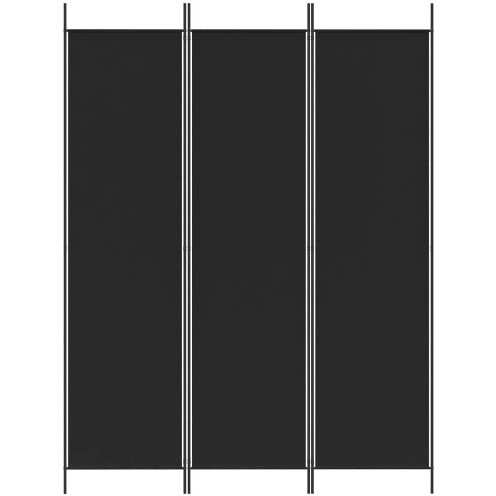 Divisorio a 3 Pannelli Nero 150x200 cm in Tessuto - Foto 3