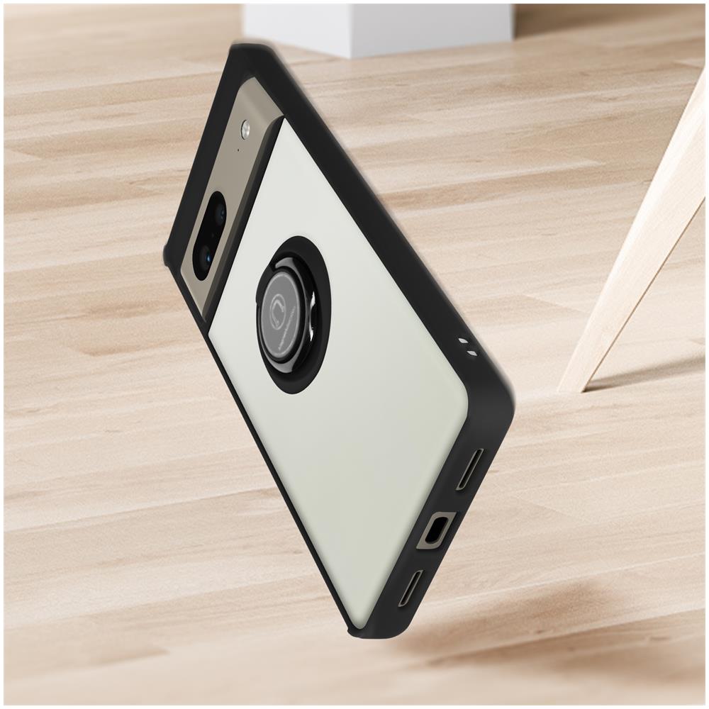 Cover Google Pixel 7 Bimateria Anello Metallico Supporto Nera - Foto 5