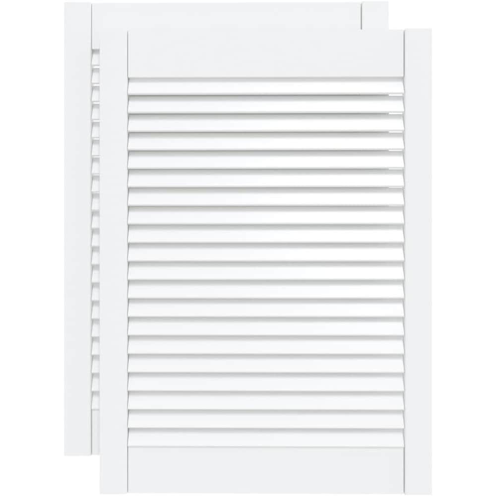 Ante a Lamelle 2 pz Bianche 69x49,4 cm in Legno di Pino - Foto 1