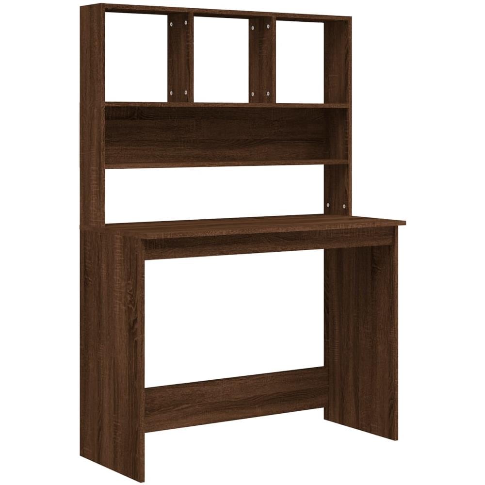 Scrivania Mensole Rovere Marrone 102x45x148cm Legno Multistrato - Foto 2