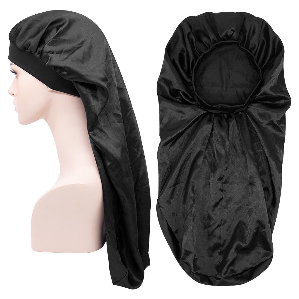 Cuffia Lunga In Raso Nero - Foto 1