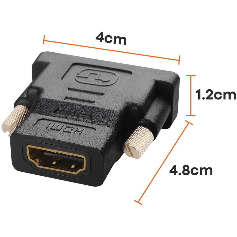 Convertitore Video Da Hdmi Femmina A Dvi Maschio Bidirezionale Placcato - Foto 5
