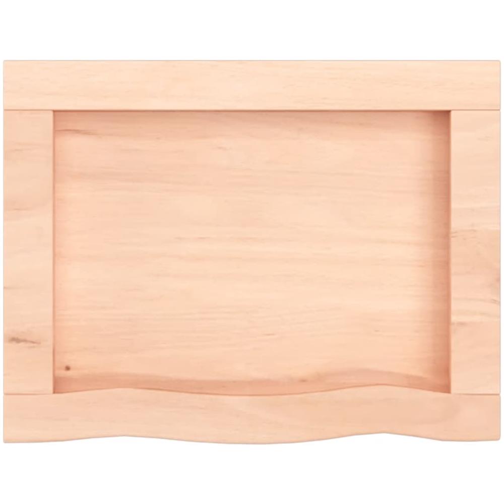 Ripiano a Parete 40x30x (2-6) cm Massello Rovere Non Trattato - Foto 3