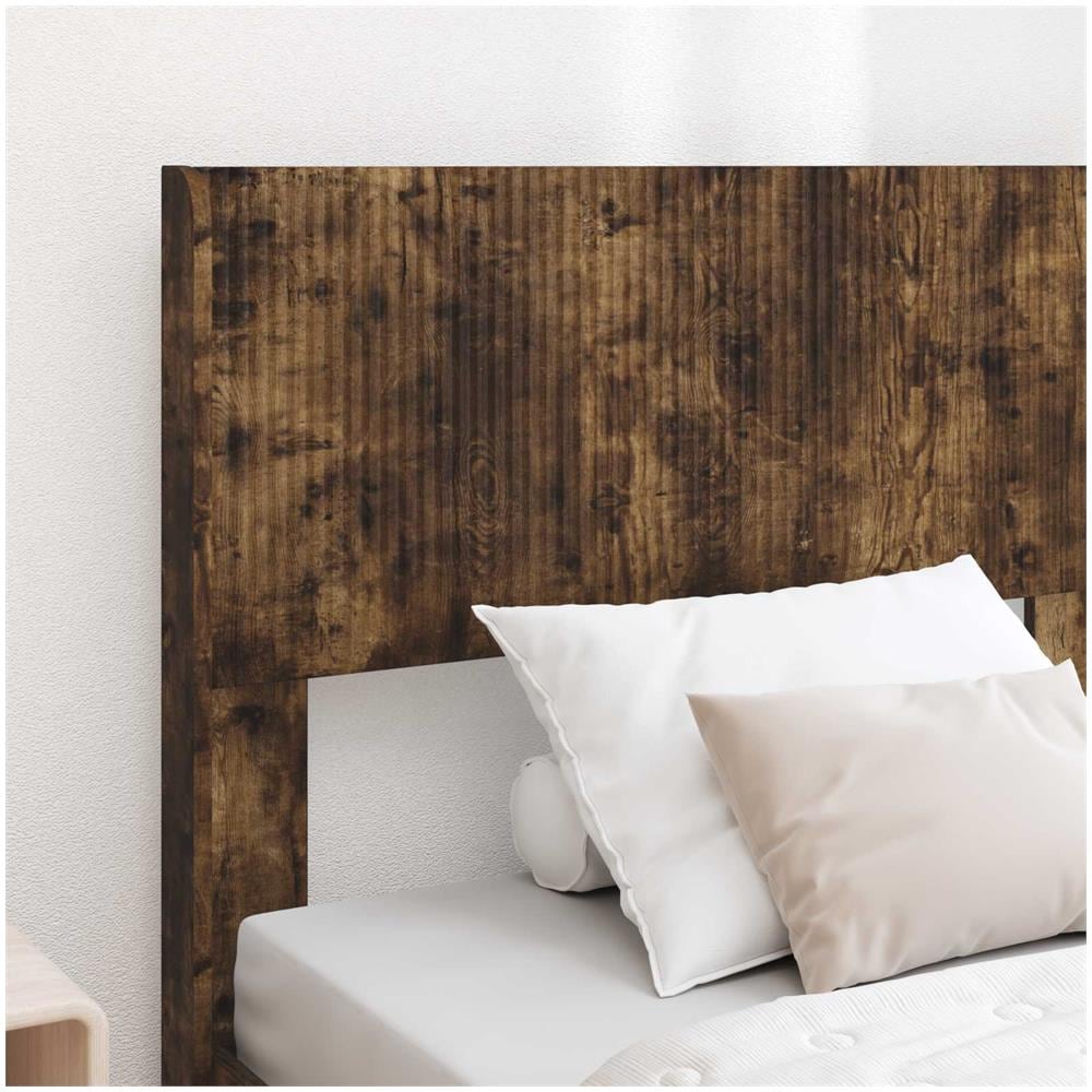 Struttura del letto con stoccaggio e testata Rovere Fumo - Foto 2