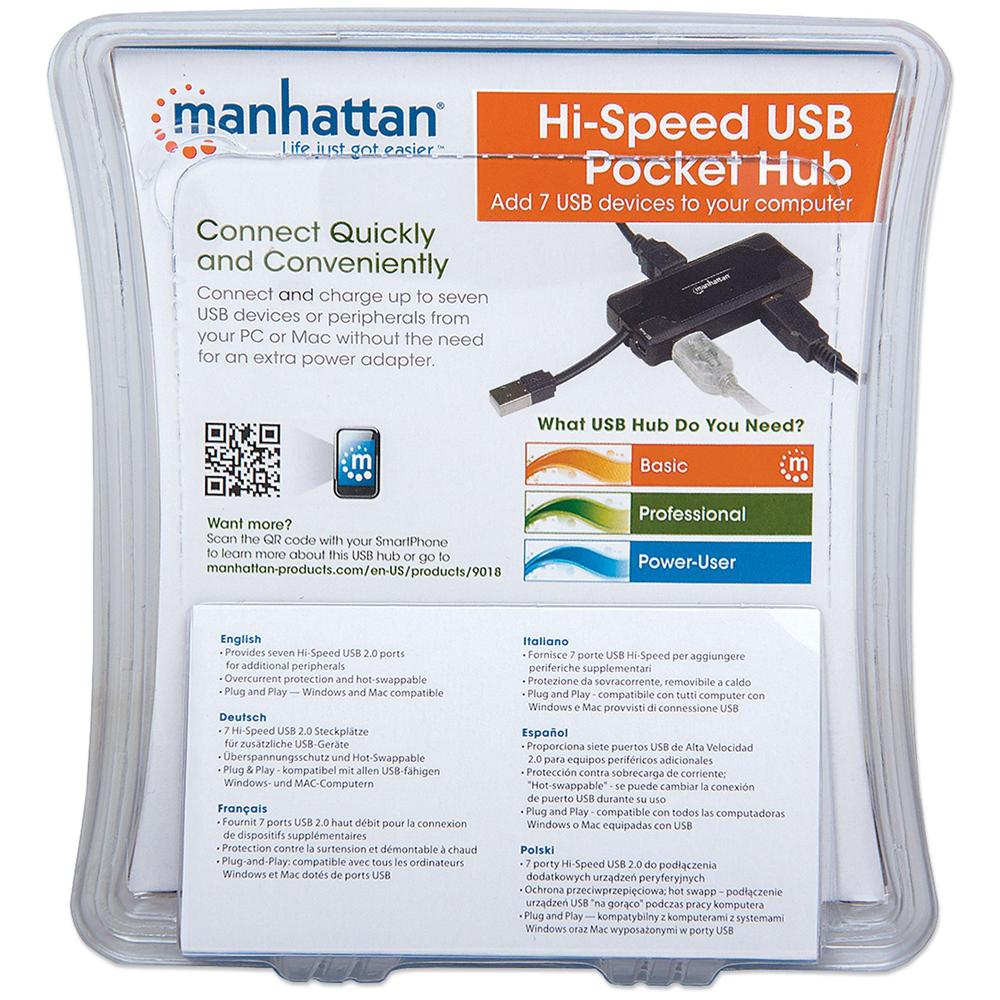 Mini Hub USB 2.0 con 7 Porte Colore Nero - Foto 6