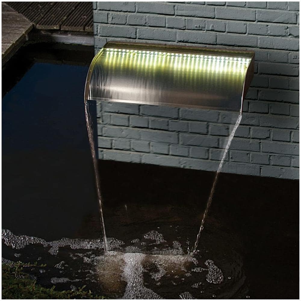 Cascata Da Giardino Nevada Lama 90 Cm In Acciaio Con Luci A Led - Foto 1