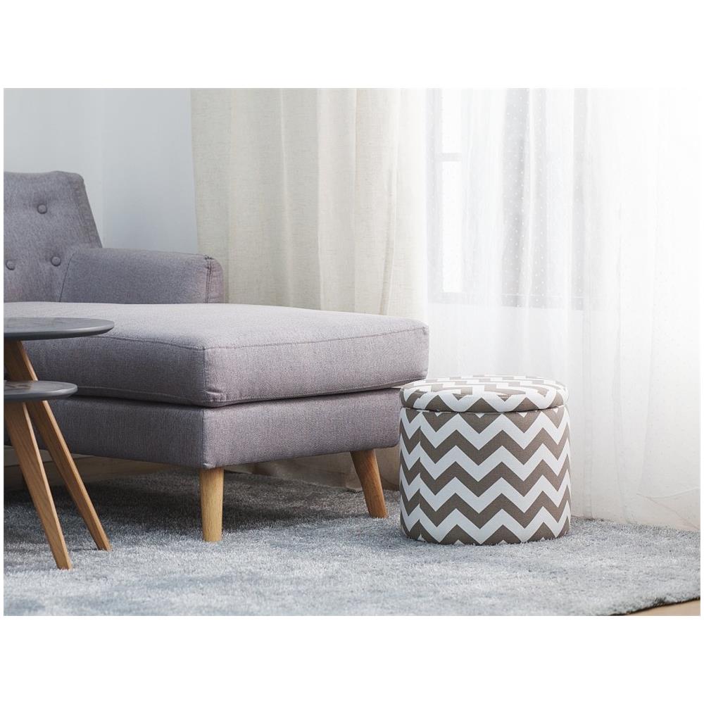 HOMCOM Set Di 2 Pouf Contenitori Imbottiti In Velluto A Coste, Bianco Crema, Con Coperchio Rimovibile, Poggiapiedi E Sgabello Da Toletta - 2