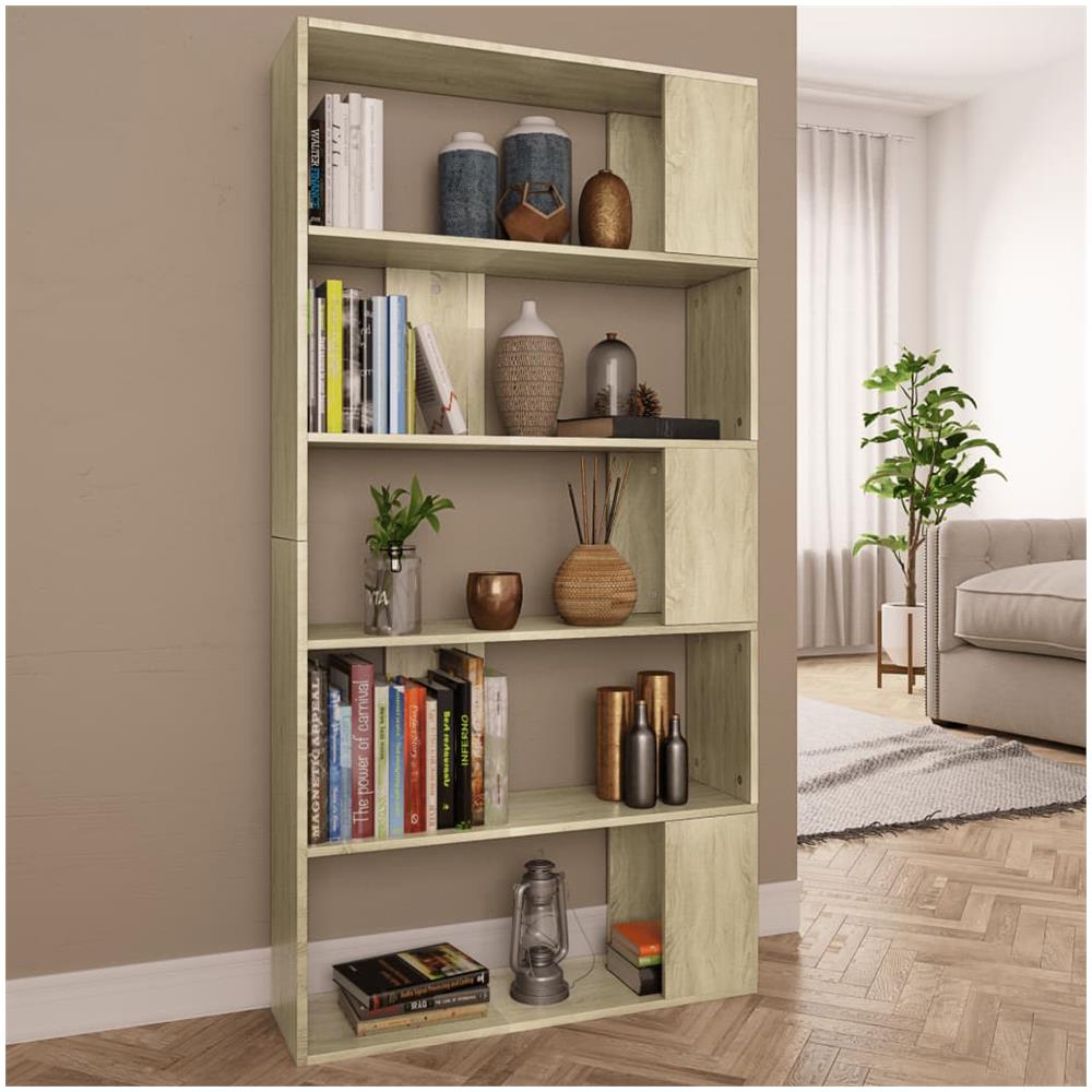 Libreria /Divisorio Rovere Sonoma 80x24x159 cm Legno Multistrato - Foto 8
