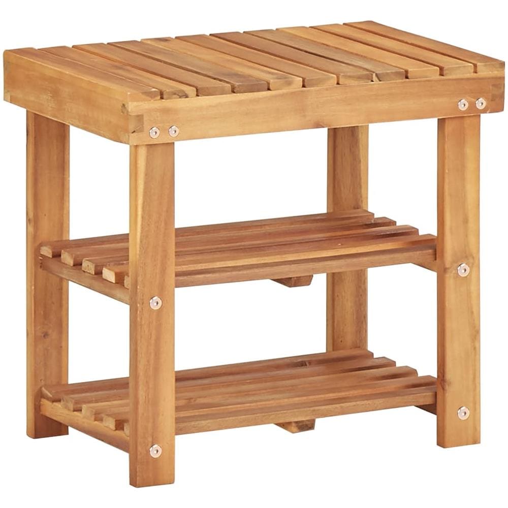 Scarpiera 50x32x45 Cm In Legno Massello Di Acacia - Foto 1