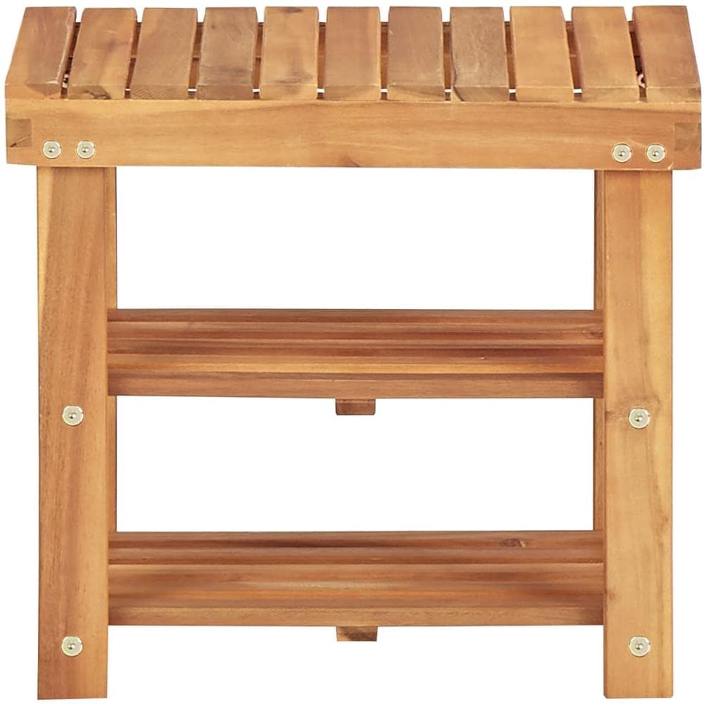 Scarpiera 50x32x45 Cm In Legno Massello Di Acacia - Foto 2