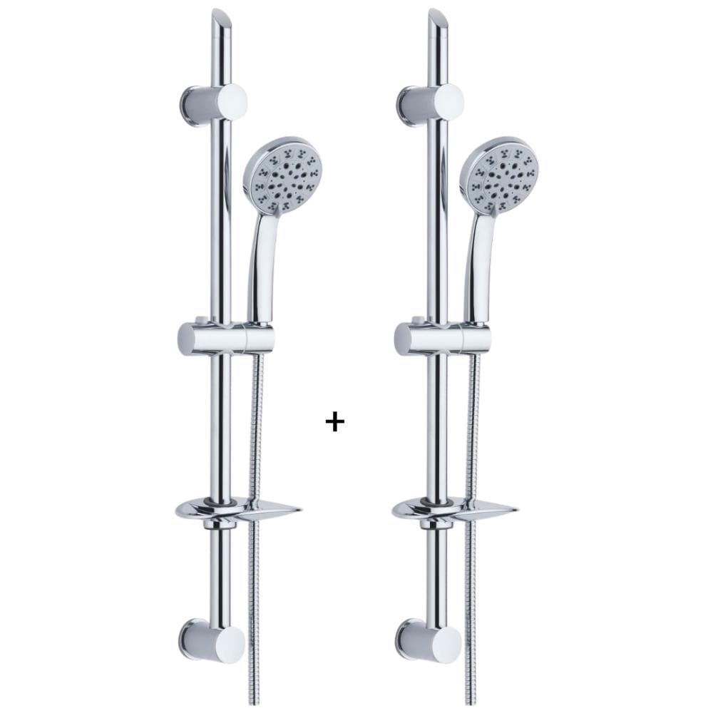 Saliscendi Cromo Lucido Flash Pezzi 2 Staffe A Parete Salvaforo Completo Di Flessibile E Soffione - Foto 2