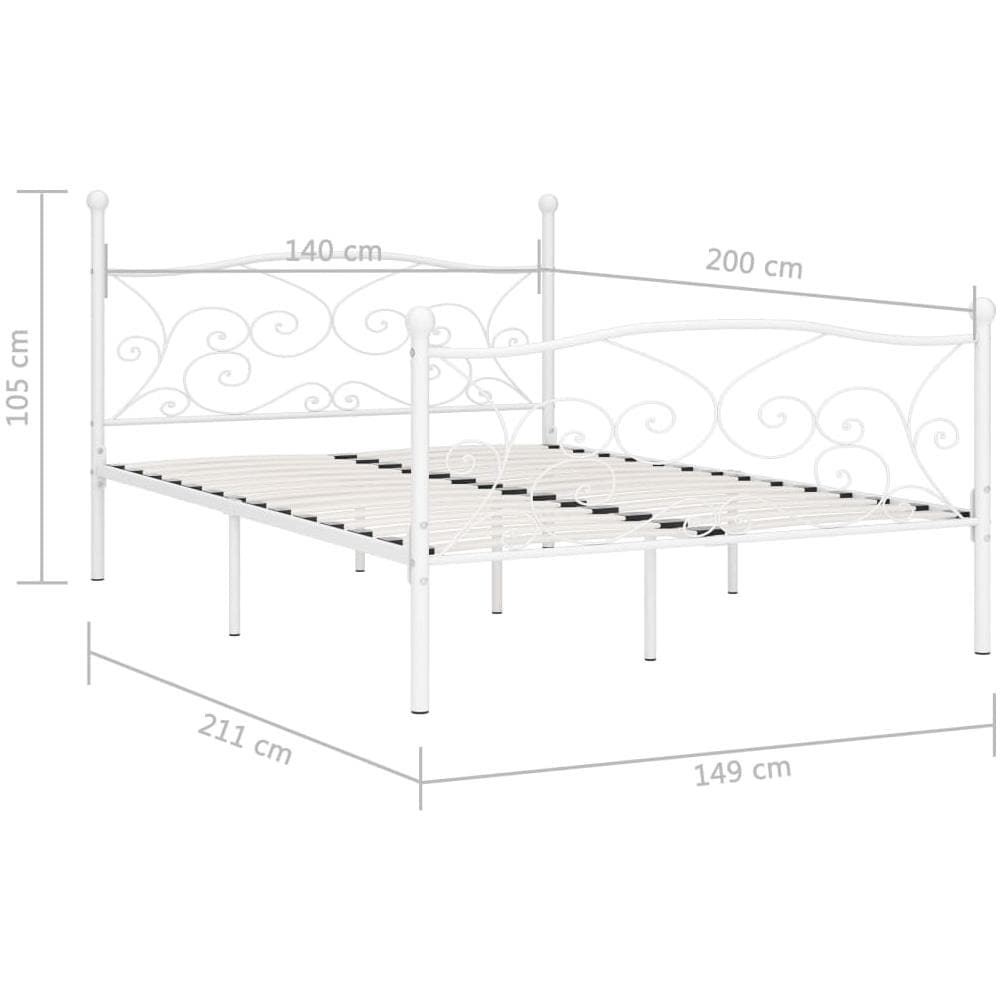 Giroletto Con Doghe Bianco In Metallo 140x200 Cm - Foto 5