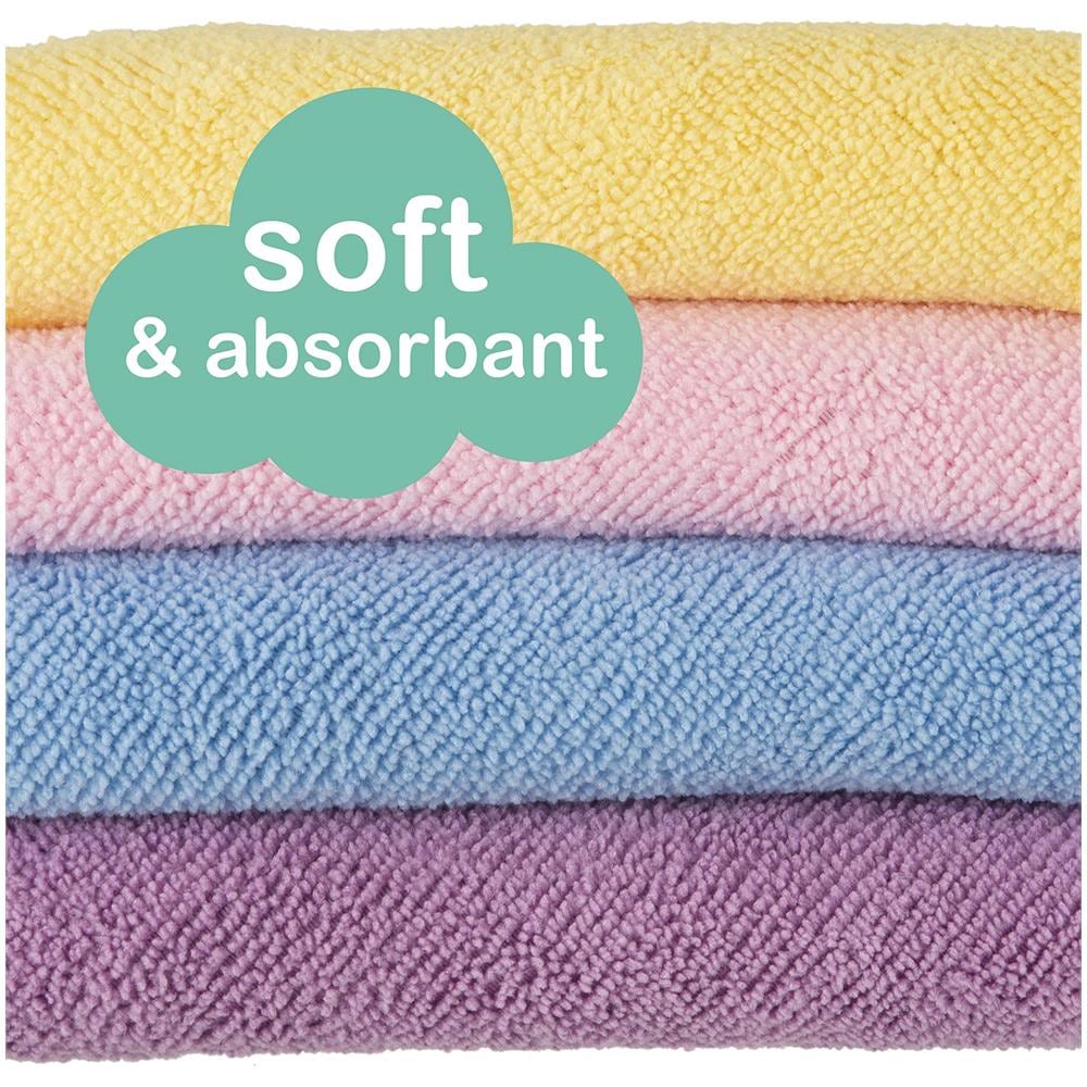 20 X Microfibra Rosa Salviettine A Poco Gubbins Confezione Da Riutilizzabile Lavabile Secco Unscented Panni Libero Del Sacchetto Di Lavanderia Ideale Per Mani E La Faccia Multipack Di Rainbow Colors - Foto 4