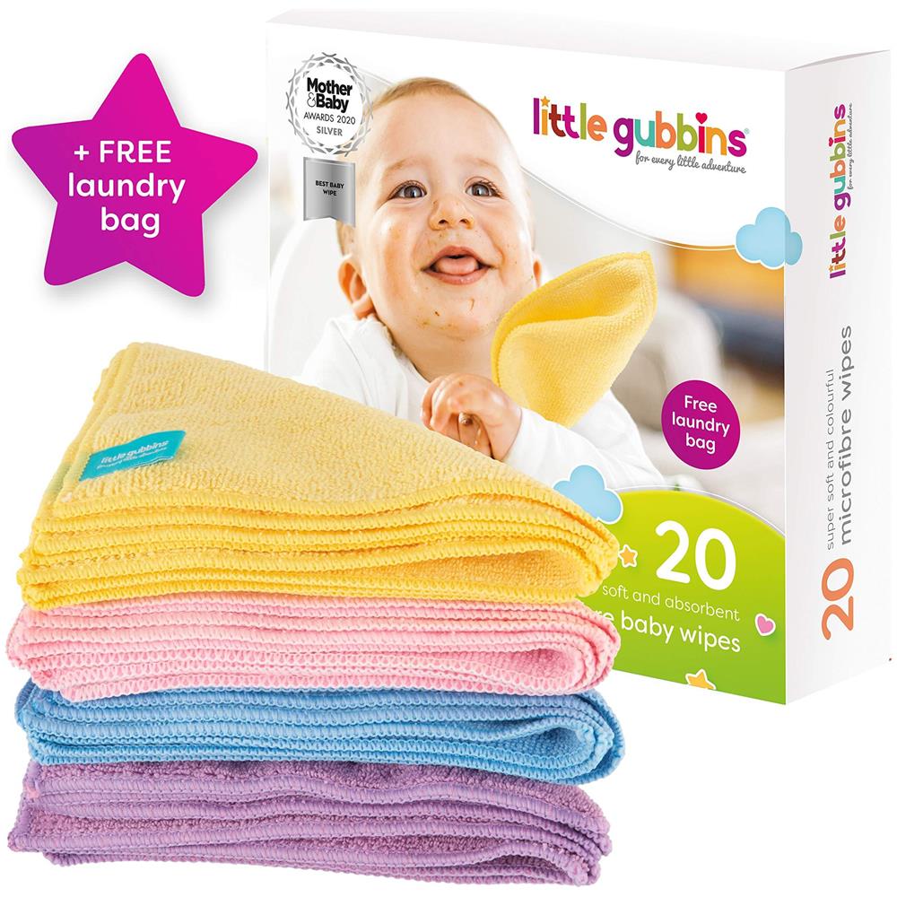 20 X Microfibra Rosa Salviettine A Poco Gubbins Confezione Da Riutilizzabile Lavabile Secco Unscented Panni Libero Del Sacchetto Di Lavanderia Ideale Per Mani E La Faccia Multipack Di Rainbow Colors - Foto 1