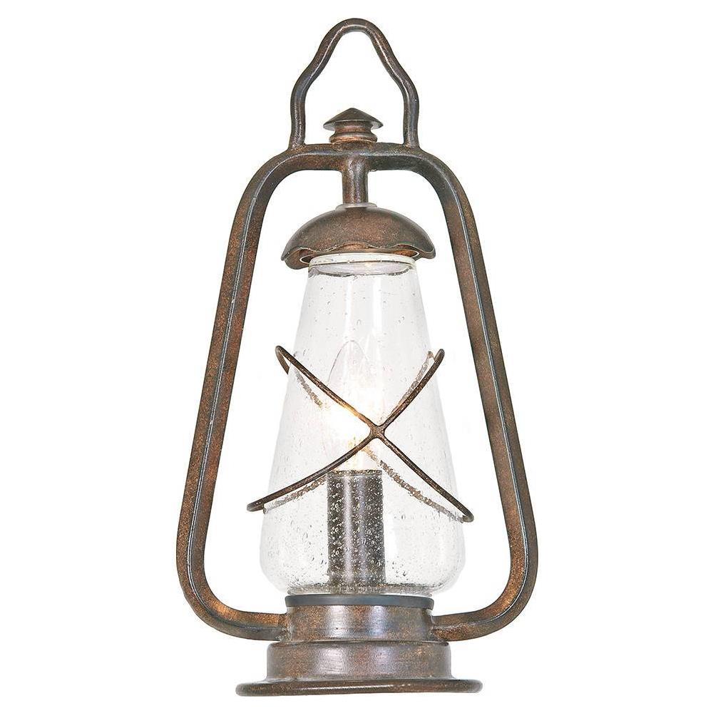 Lanterna A Colonna Da Esterno 1 Luce Bronzo Antico Ip44, E14 - Foto 1
