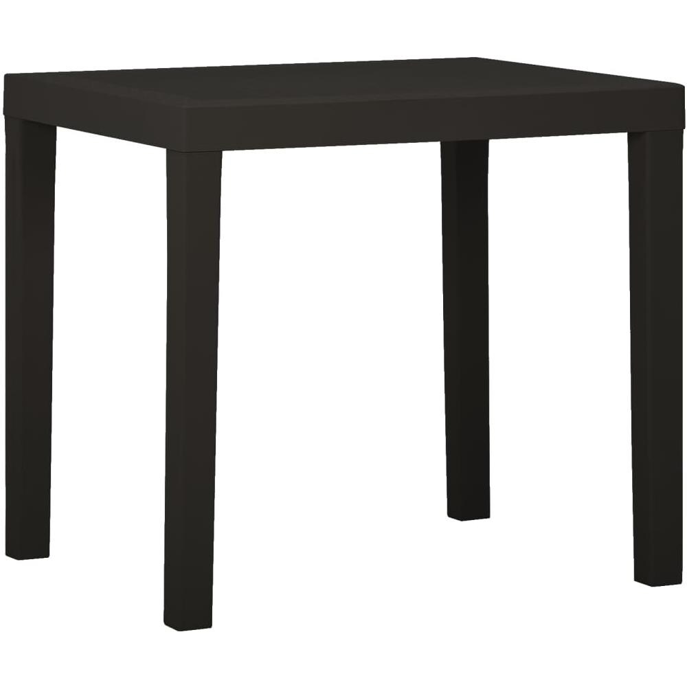 Tavolo Da Giardino Antracite 79x65x72 Cm In Plastica - Foto 1