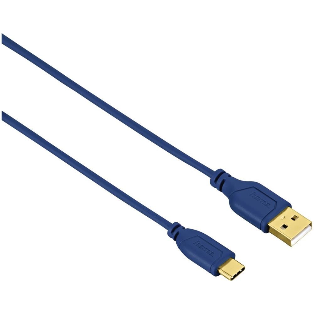 0.75m, USB2.0-C / USB2.0-A 0.75m USB C USB A Blu cavo USB - Foto 1
