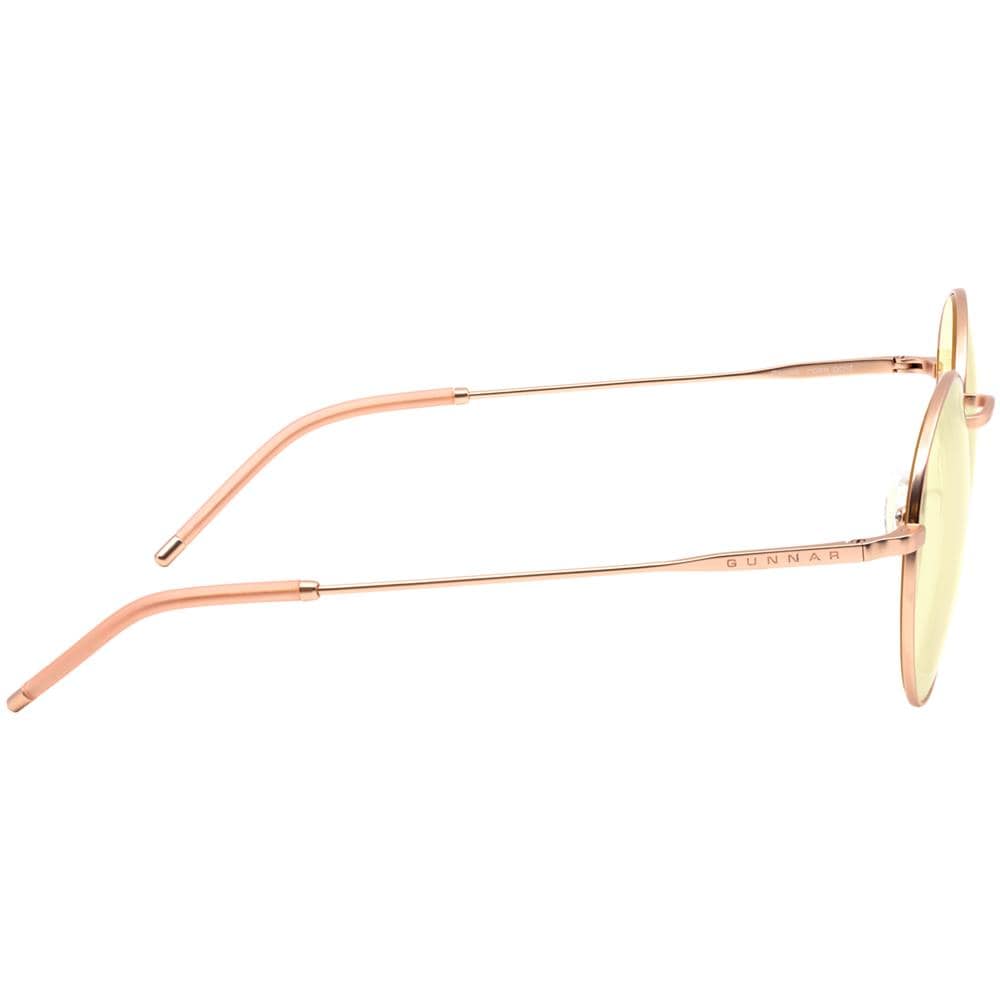 Occhiali Videogiochi E Computer | Modello: Ellipse, Colore Del Cornice: Rose Gold, Tinta De Lenti: Ambra (blocca 65% Luce Blu E 100% Uv Luce) | Luce Blu Bloccanti | Lente Brevettata - Foto 2