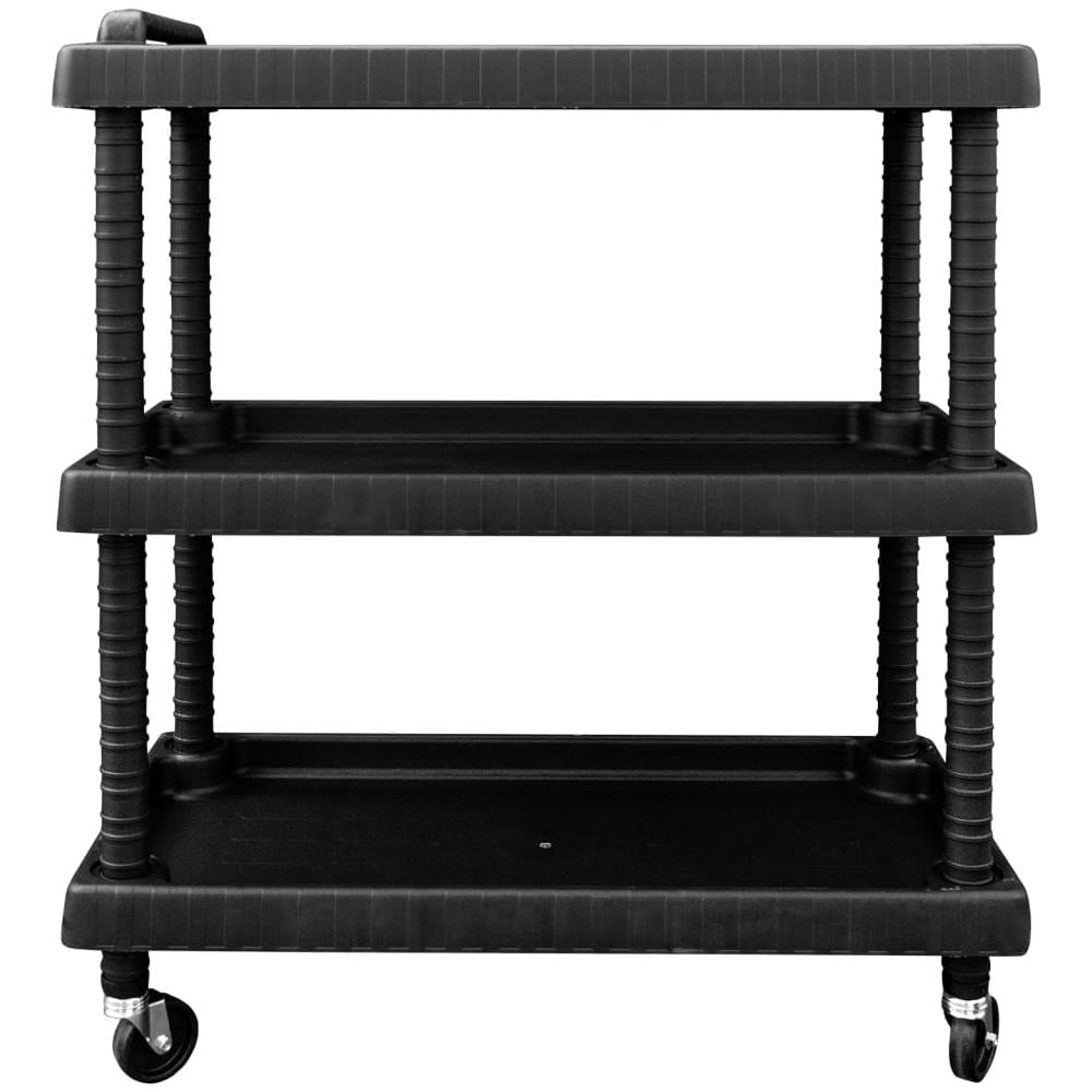 Carrello Attrezzi Da Officina A 3 Livelli Nero 75x37,5x92 Cm Pp - Foto 3