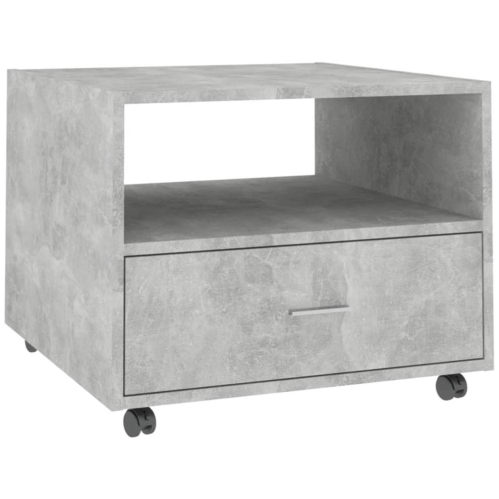 Tavolino Salotto Grigio Cemento 55x55x40 Cm Legno Multistrato - Foto 1