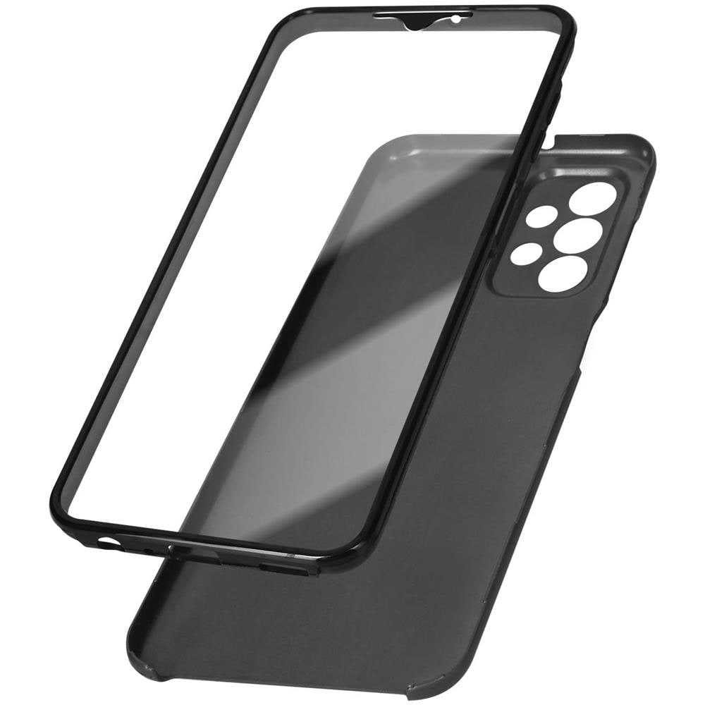 Cover Completa Per Samsung A23 5g Retro Rigido E Fronte Flessibile Nera - Foto 1
