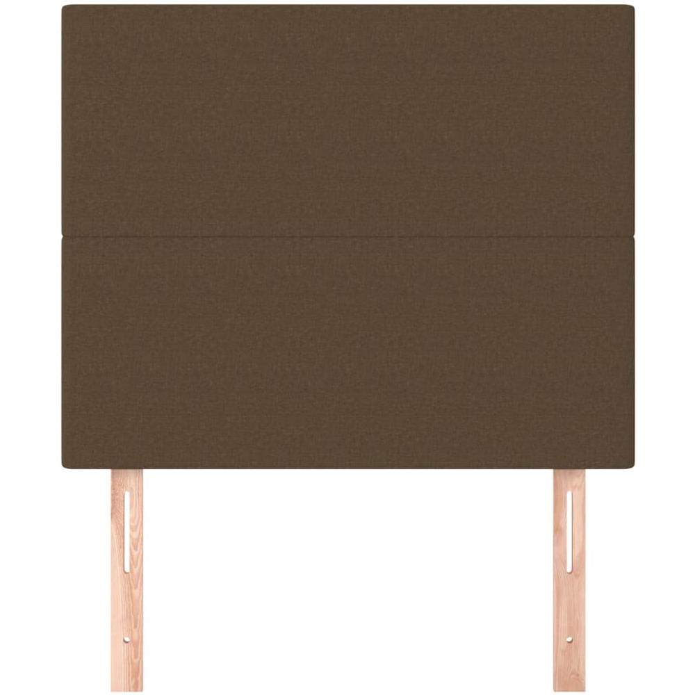 Testiera 2 Pz Marrone Scuro 90x5x78/88 Cm In Tessuto - Foto 3