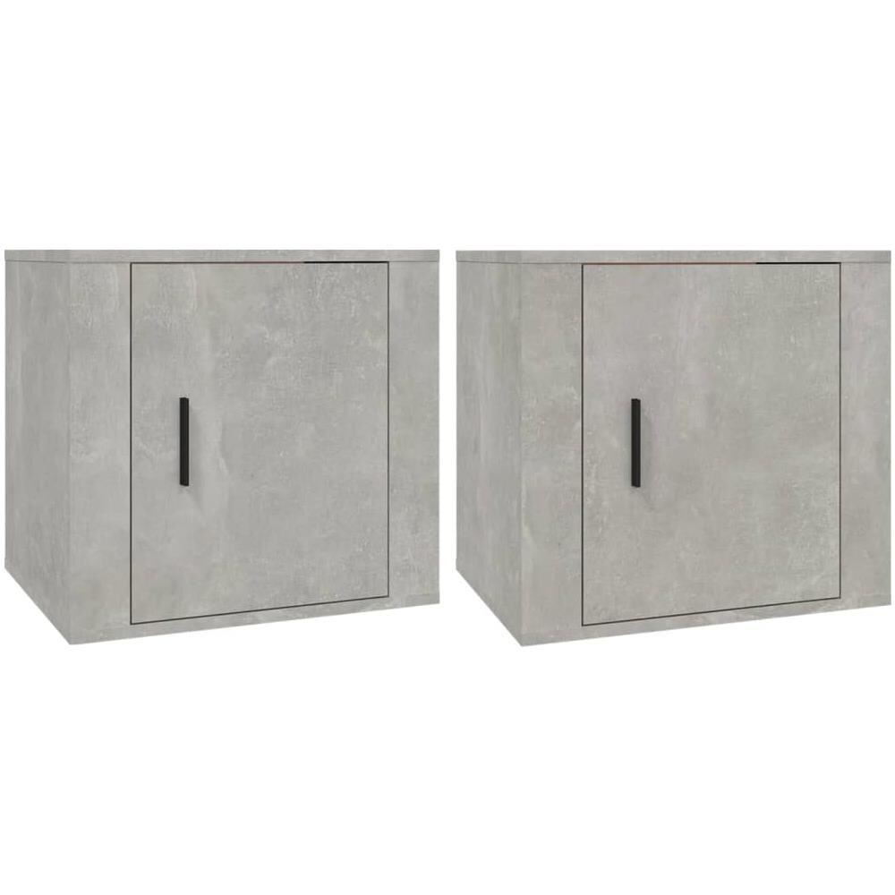 Comodini 2 Pz Grigio Cemento 50x39x47 Cm - Foto 2