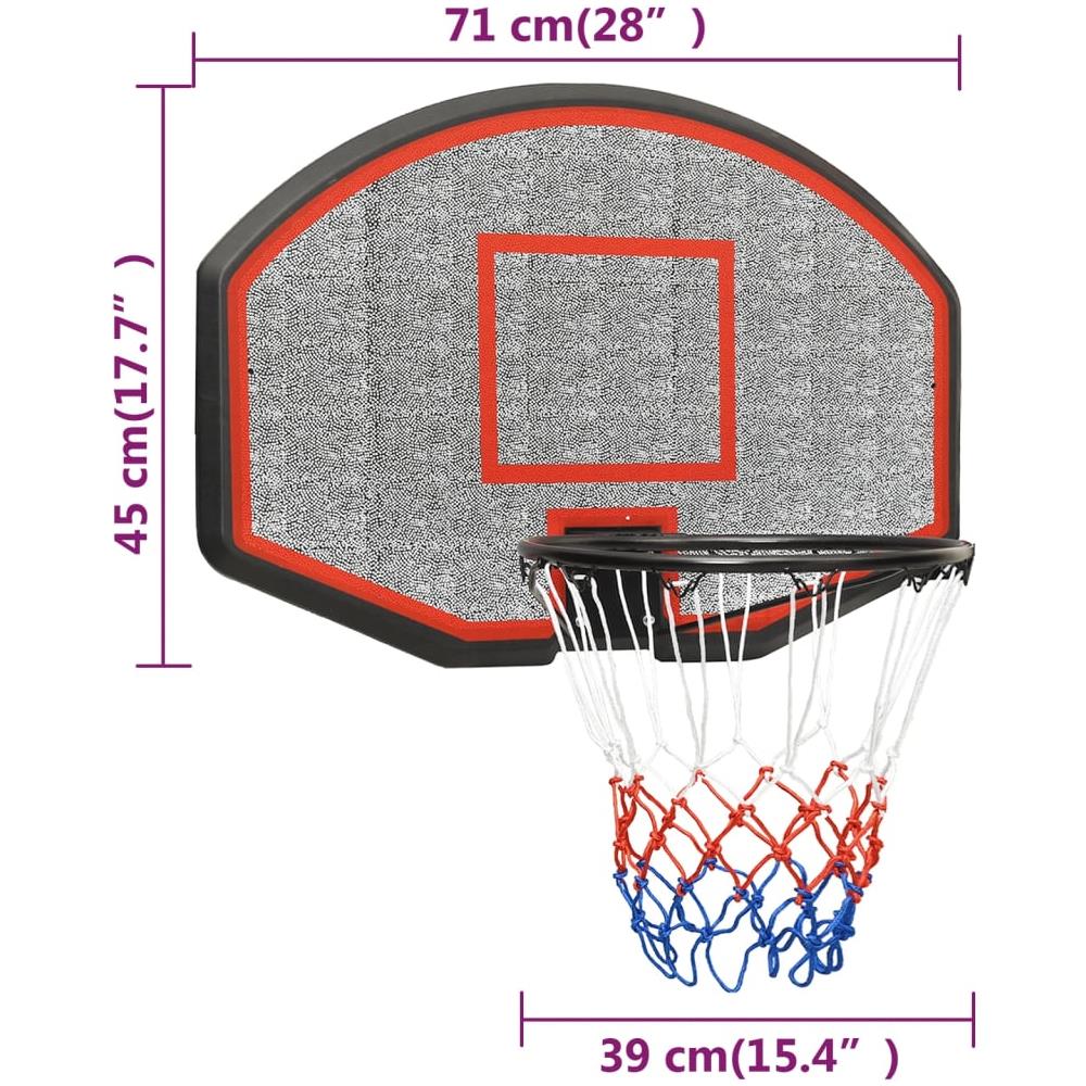 Tabellone Da Pallacanestro Nero 71x45x2 Cm Polietilene - Foto 2