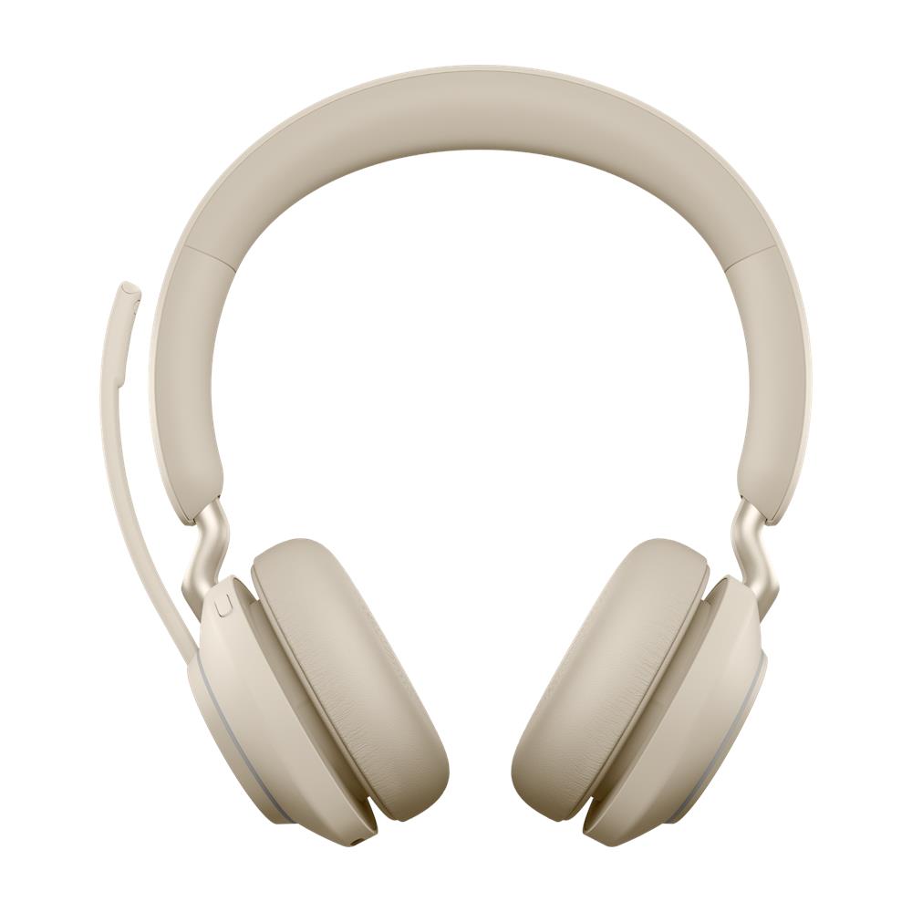 Evolve2 65 Cuffie Con Microfono Wireless Ms Con Adattatore Bluetooth Usb Tipo C Beige - Foto 1