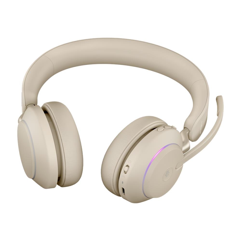 Evolve2 65 Cuffie Con Microfono Wireless Ms Con Adattatore Bluetooth Usb Tipo C Beige - Foto 4