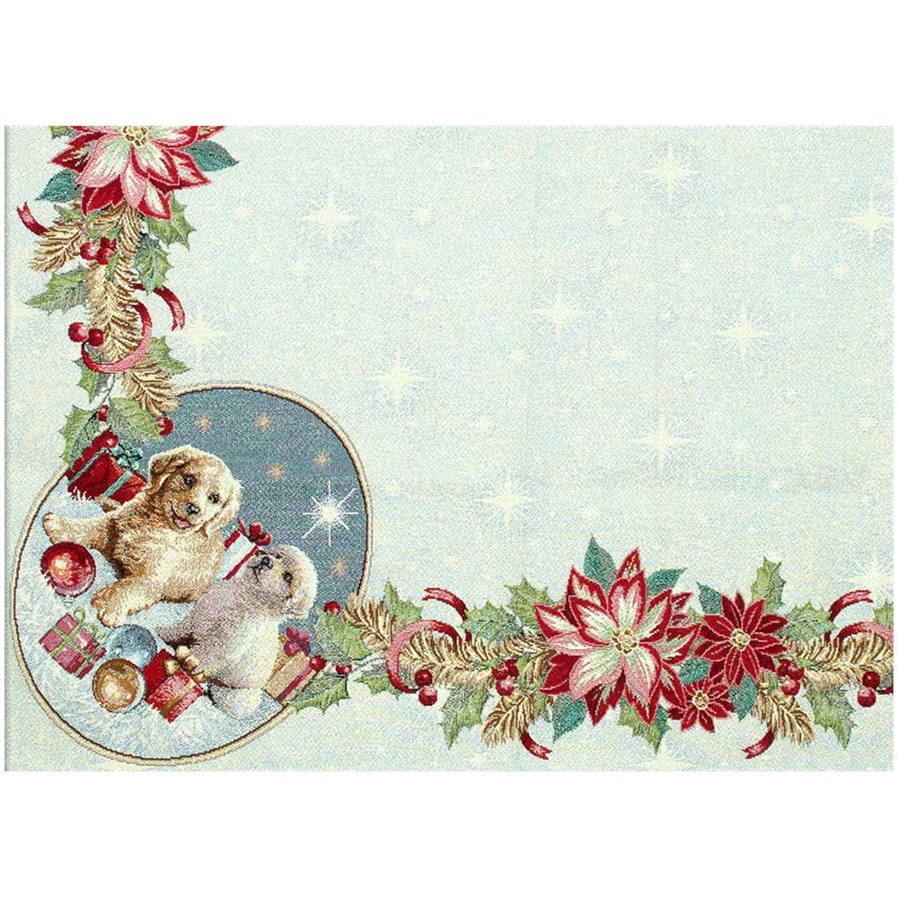 Tovaglia Natale Centrino Runner Tavolo Centrotavola Natalizio Cagnolini 100x100 Cagnolini - Foto 2