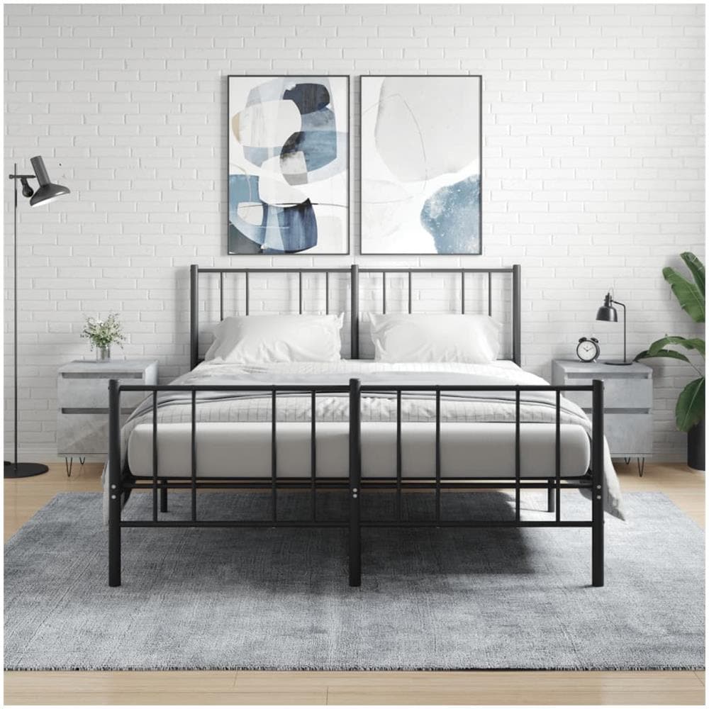 Comodini 2pz Grigio Cemento 40x35x50 Cm In Legno Multistrato - Foto 1