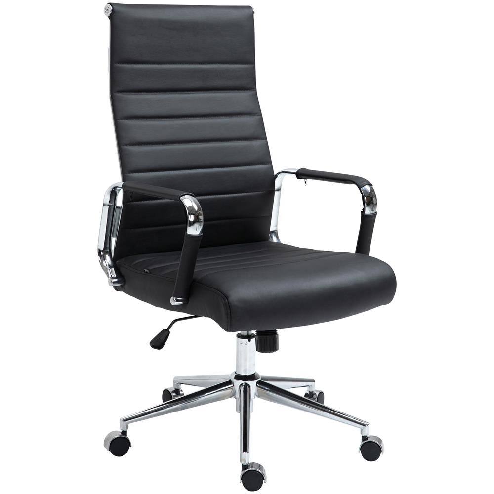Poltrona ufficio HWC-A65 ecopelle design moderno sabbia | Leroy Merlin