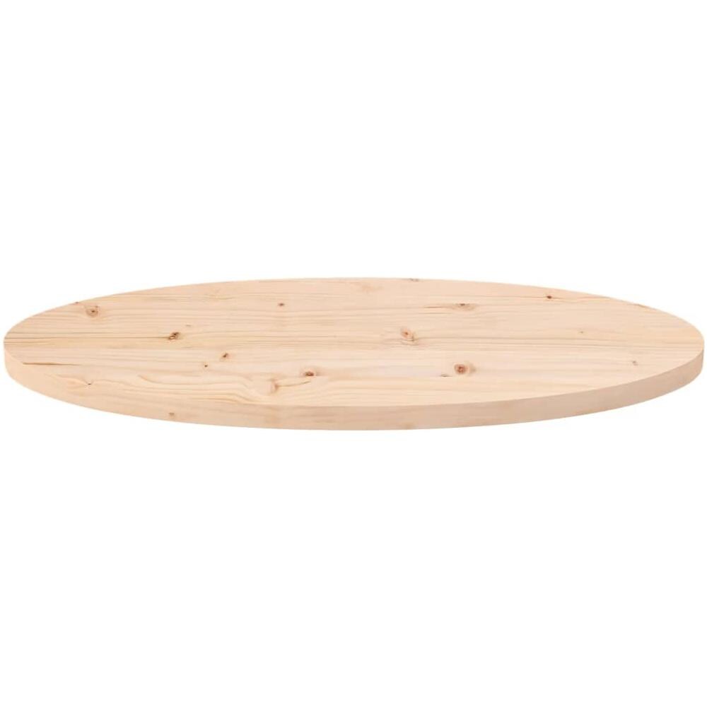 Piano Tavolo 60x30x2,5 Cm In Legno Massello Di Pino Ovale - Foto 3