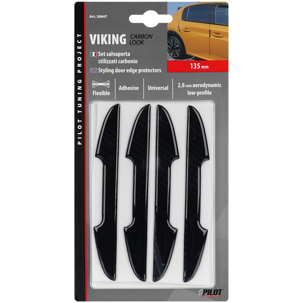 Viking, Set 4 Salvaporta Adesivi - Carbon Look - Foto 2