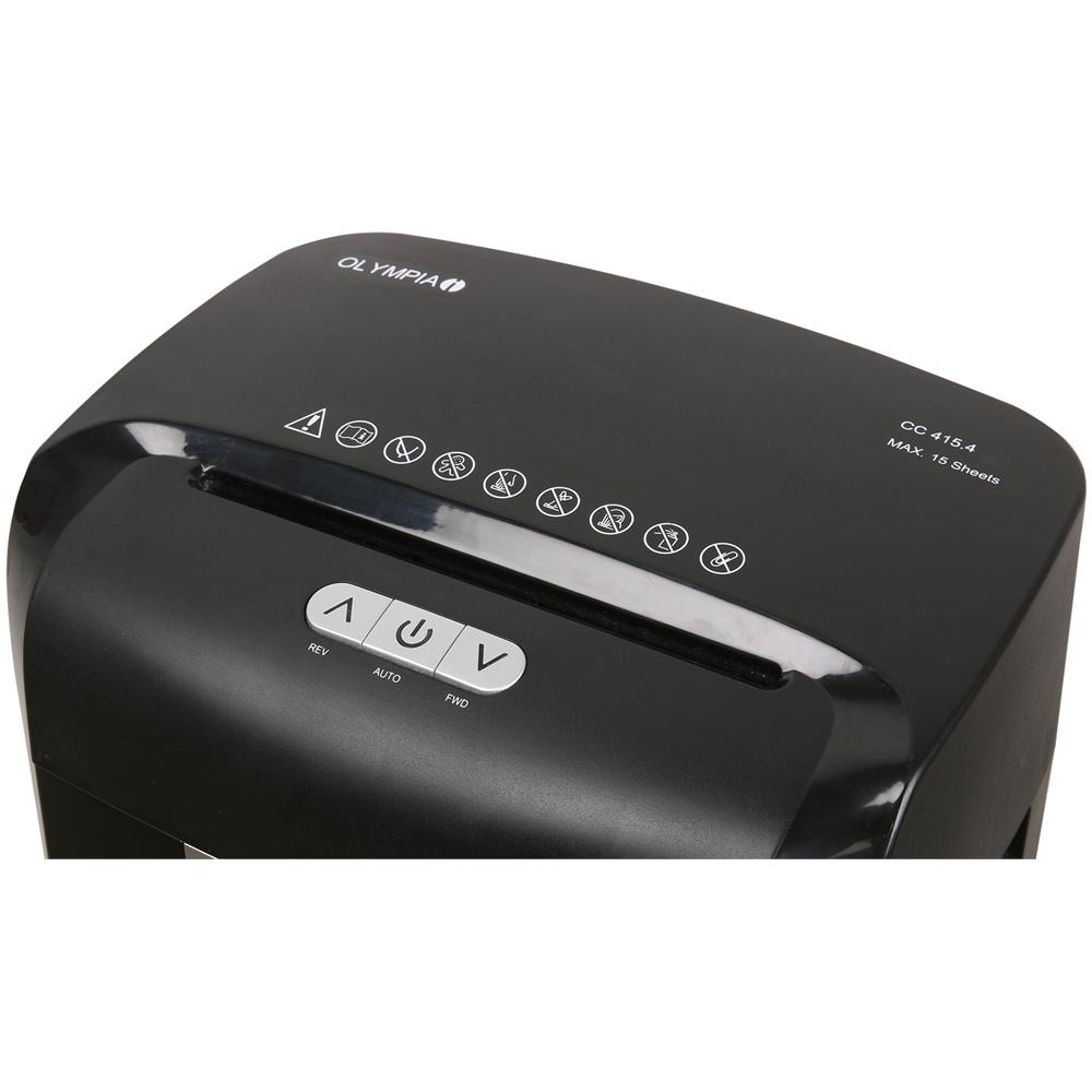 Distruggidocumenti a Particelle CC 415.4 Automatico con cestino da 16L capacità di 15 fogli - Nero - Foto 2
