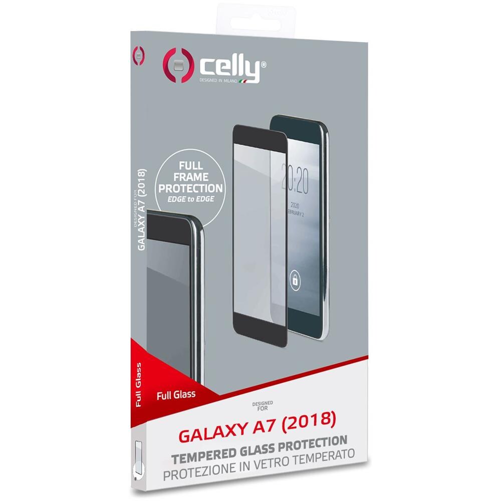 Full Glass Pellicola Protettiva in Vetro Temperato per Galaxy A7 (2018) con Bordi Neri - Foto 4
