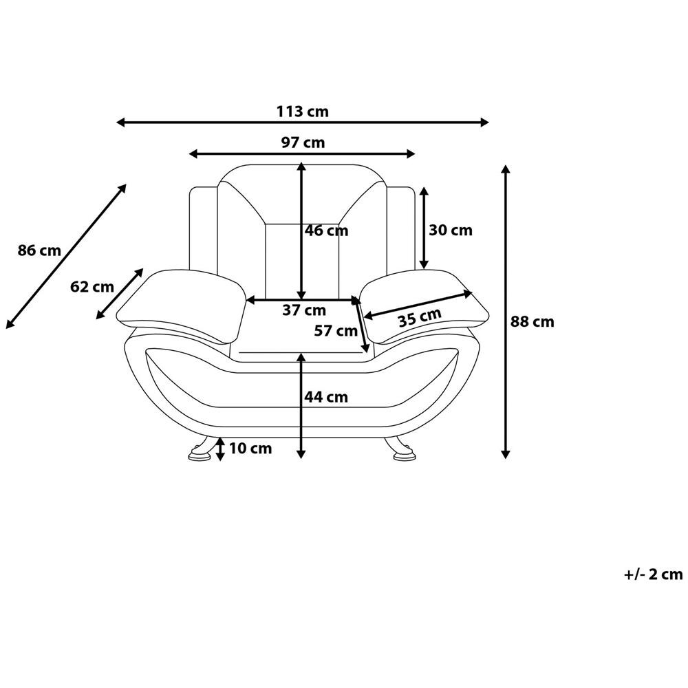 Poltrona In Pelle Sintetica Bianca Leira - Foto 2