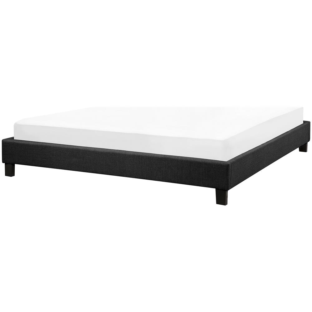 Letto Imbottito Beige Con Telaio 180 X 200 Cm Roanne - Foto 1