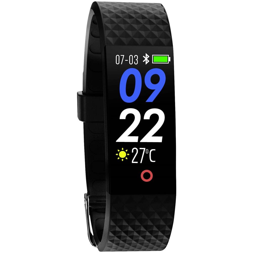 Activity Tracker SW 320 HR Resistente all'Acqua IP67 Display 0.96" Bluetooth per Fitness con Pedometro e Cardiofrequenzimetro Nero - Europa - Foto 2