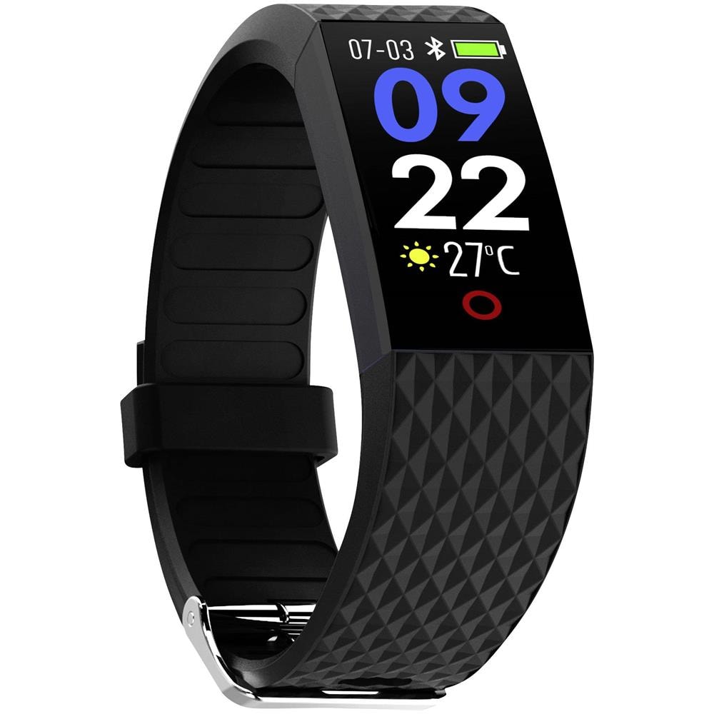 Activity Tracker SW 320 HR Resistente all'Acqua IP67 Display 0.96" Bluetooth per Fitness con Pedometro e Cardiofrequenzimetro Nero - Europa - Foto 1